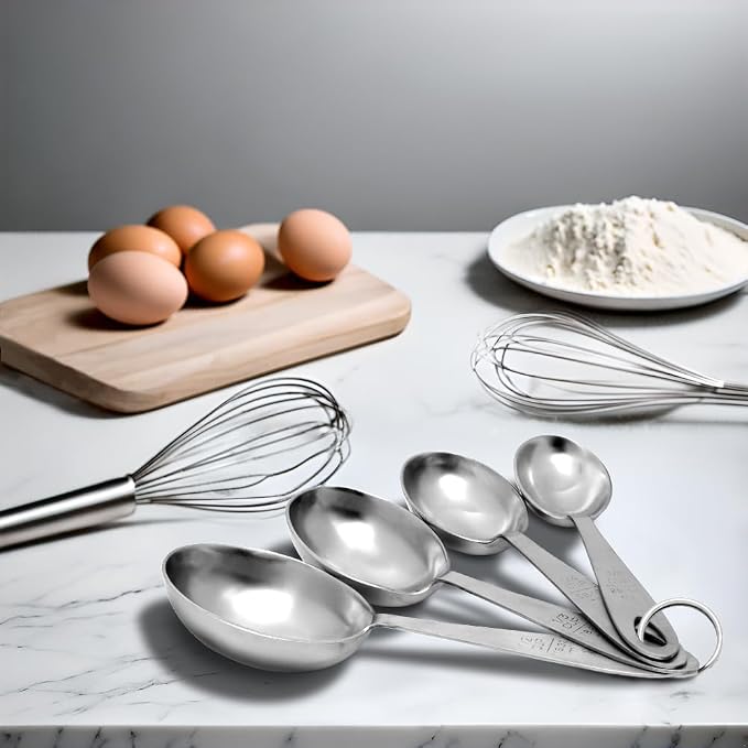 Lindy's MPC4 4-Piece Stainless Steel Measuring Scoop Set, 9 inches long - Image 3