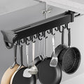Pull Out Pot Rack, Aluminum Alloy Hanging Pot Rack, Expandable Utility Rack by jvsufuik