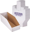 EXYGLO Cardboard Storage Bins 50 Pack, Corrugated Organizer Bins by EXYGLO