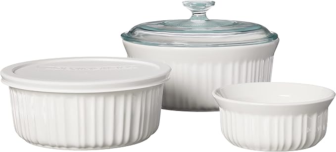 CorningWare French White 7-Pc Ceramic Bakeware Set - Image 2