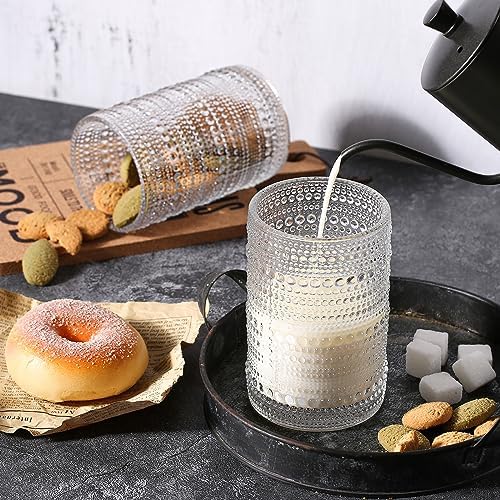 Amzcku Vintage Highball Drinking Glass Set of 12 - Kitchen Glasses Cup