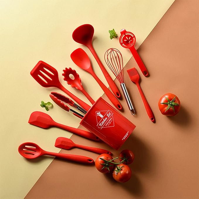 Pranski Kitchen Utensils Set-12 Pieces Silicone Cooking Utensils Set 392°F Heat - Image 8