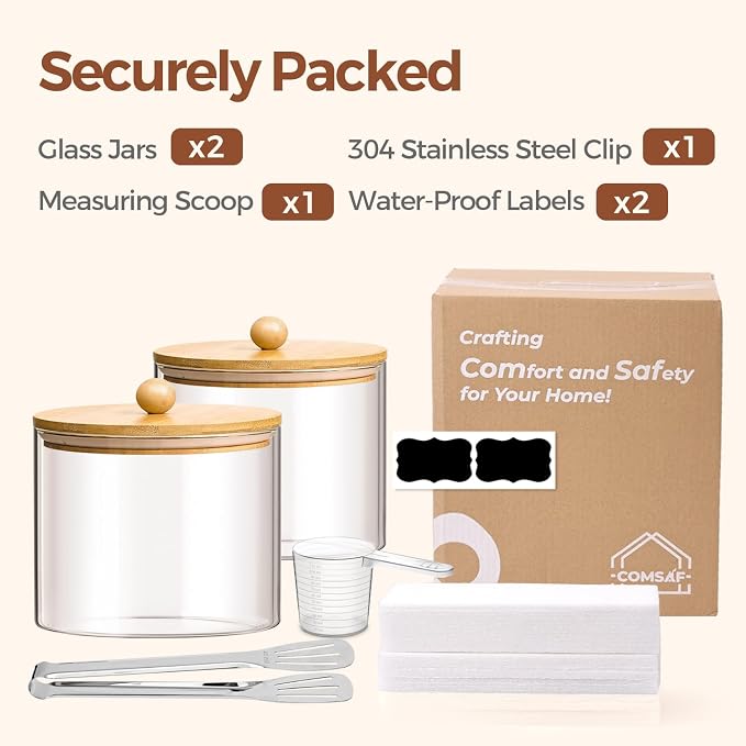 ComSaf Half Gallon Cookie Jar, Large Glass Jar - Image 8