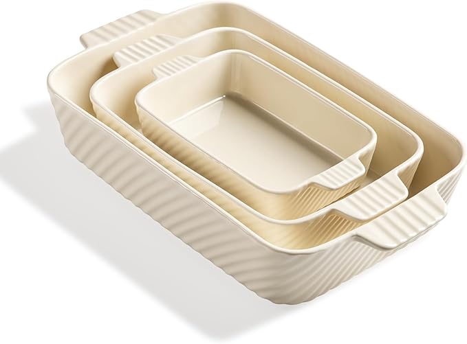 Sweejar Ceramic Baking Dish Set, Cake Baking Dish by Sweejarco1949