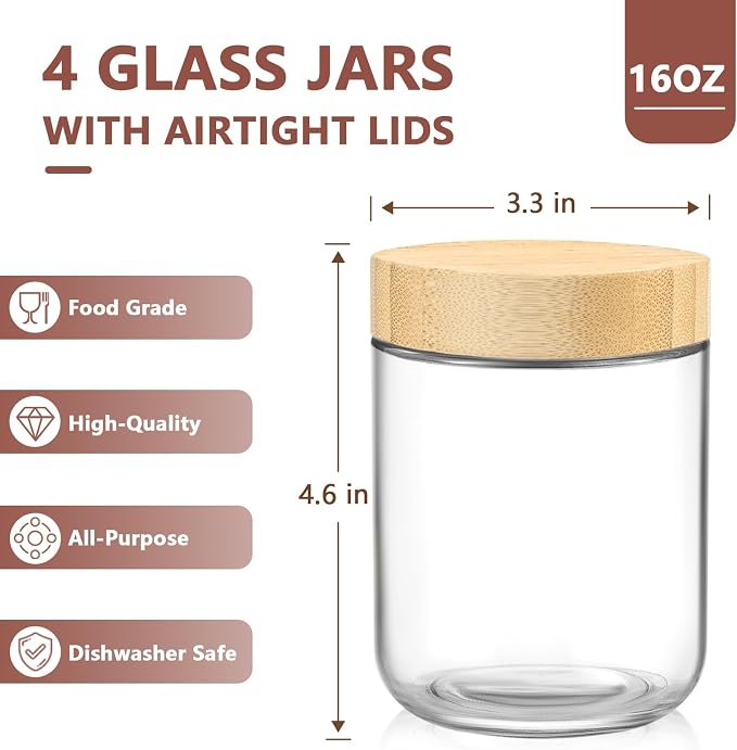 DRKIO 16 Oz Overnight Oats Containers - Image 2