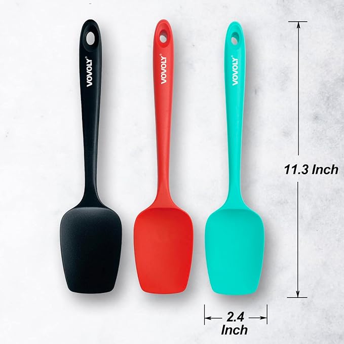 Silicone Spatula Set, Heat Resistant Rubber Spoon Spatula - Image 3