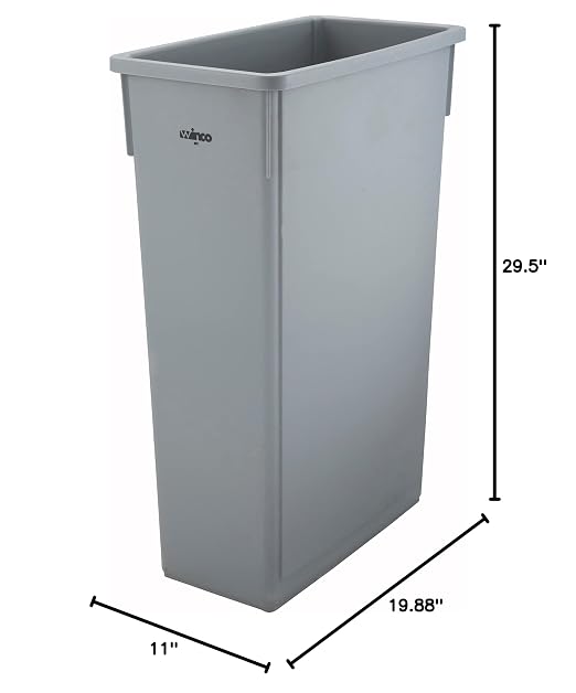 Winco PTC-23SG Slender Trash Can - Image 6