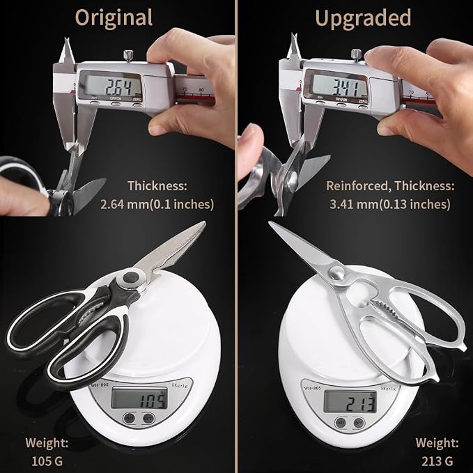 Newness Multi-Purpose Kitchen Scissors, Premium Stainless Steel Solid Kitchen - Image 2