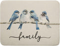 Home Blue Bird Family Dish Drying Mat by Anyako