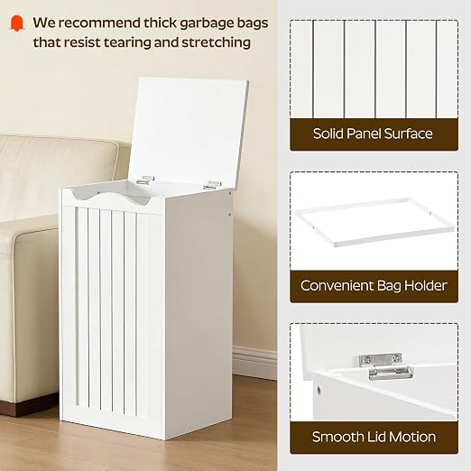 YATINEY Trash Can Cabinet, 13 Gallons Hidden Kitchen Garbage Can - Image 3