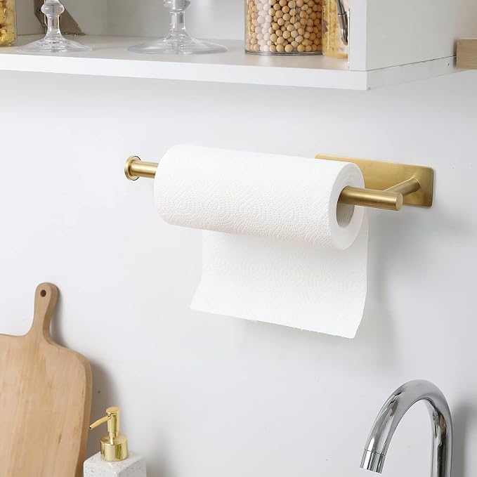 theaoo Paper Towel Holder for Kitchen, Adhesive Under Cabinet Paper Towel Roll - Image 7