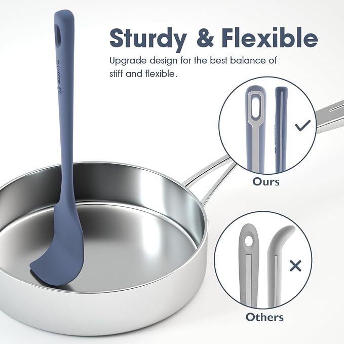 ChefAide 4 Pieces Silicone Spatula Set, Food Grade Rubber Spatula, Upgrade - Image 3
