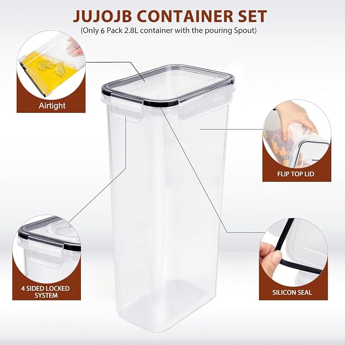 JUJOJB Airtight Food Storage Containers Set - Image 3