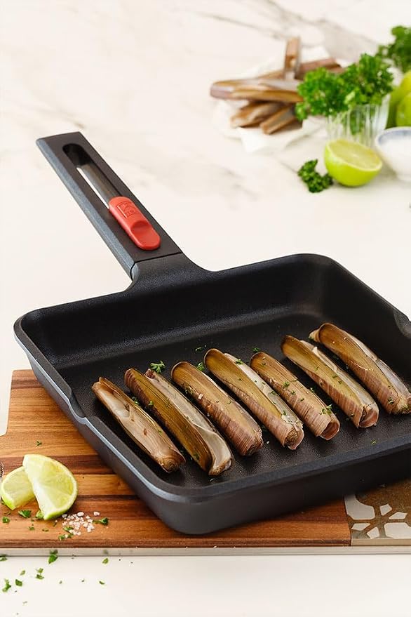 BRA COOKWARE Infinity Nonstick Ribbed Grill Pan | Cast Aluminum Searing Skillet - Image 9