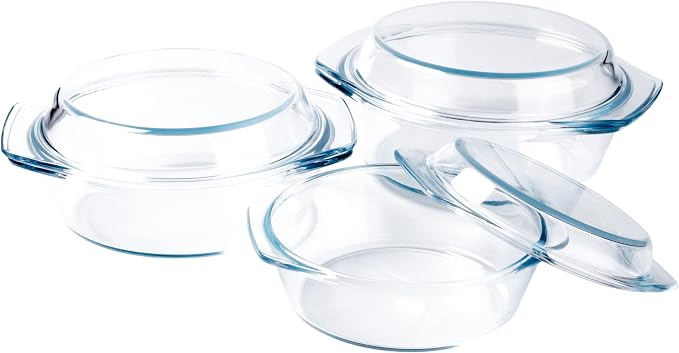 Set of 6 Pieces Round Tempered Glass Casserole Dish - Image 7