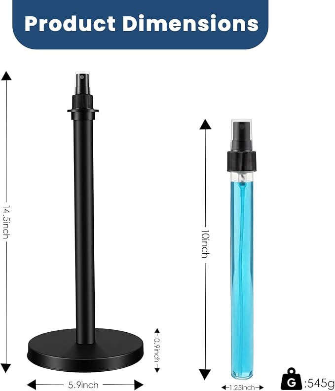2 in 1 Paper Towel Holder with Spray Bottle, Countertop Paper Towel Holder with - Image 3