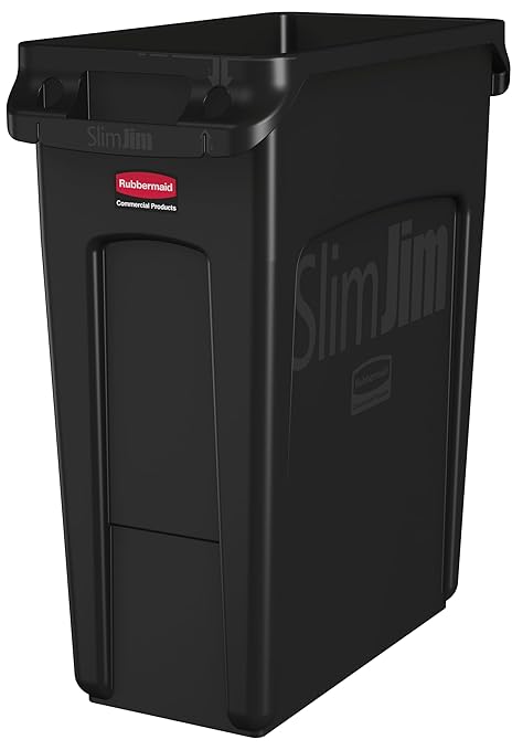 Rubbermaid Commercial Products Slim Jim Plastic Rectangular Trash/Garbage by RubbermaidCommercialProducts