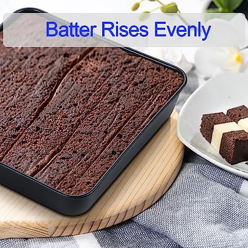 E-far 8x8 Inch Square Baking Pan with Lid Set, Nonstick Square Cake