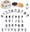 Mini Alphabet Number Cookie Cutters Sets of 37 Pieces Letter Mold Tools by SUNKOOL