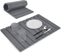 Large Stone Dish Drying Mats for Kitchen Counter, Fast Drying Collapsible Mat by Sangukiro