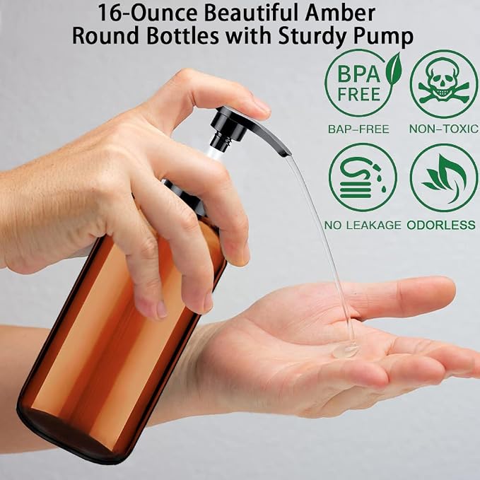 Soap Dispenser with Rust Proof Pump, Waterproof Labels Bathroom, Plastic Hand - Image 4