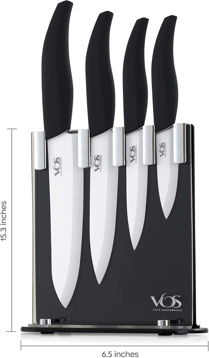 Vos Ceramic Knife Set with Block, Ceramic Knives Set - Image 9