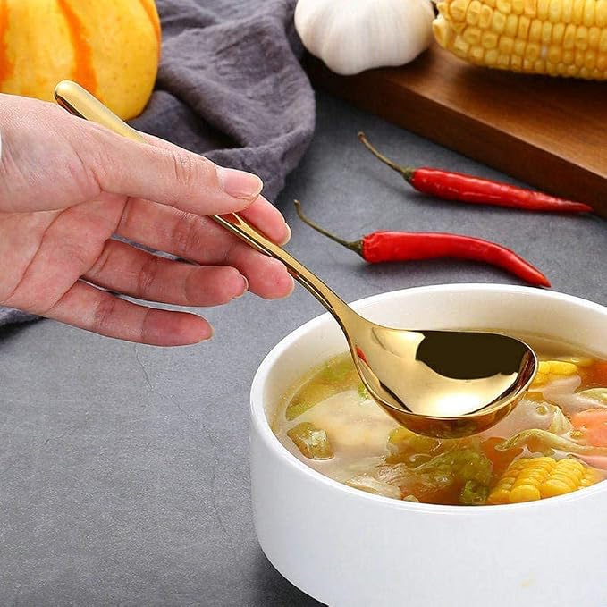 Comicfs 4 Pack Small Soup Ladles, Sauce ladles, SUS 304 Stainless Steel Small - Image 5