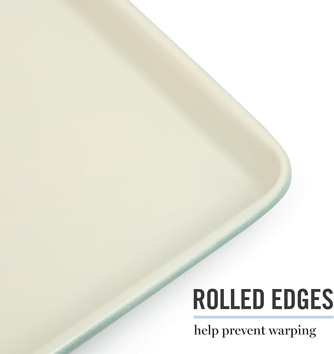 Martha Stewart Gallen 15 x 10 Inch Nonstick Carbon Steel Cookie Sheet – Teal - Image 5