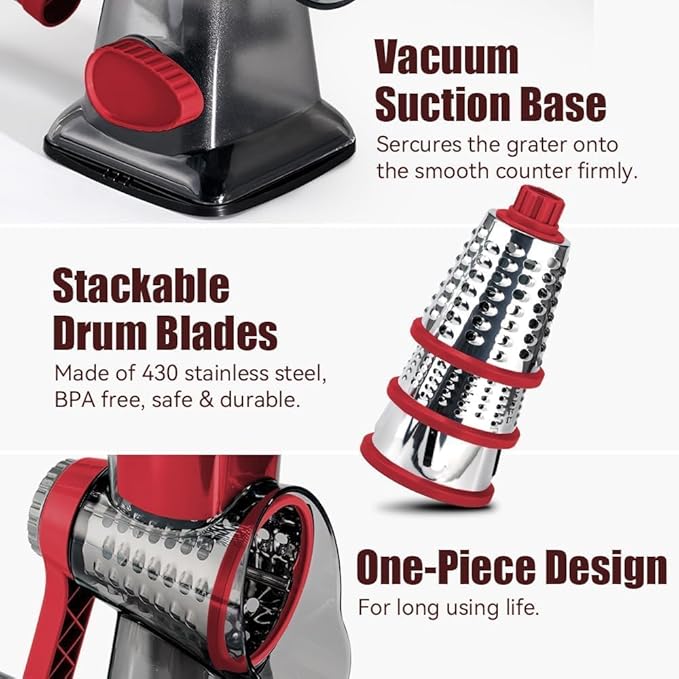 KEOUKE Rotary Cheese Grater Pro 6 in 1 - Image 7