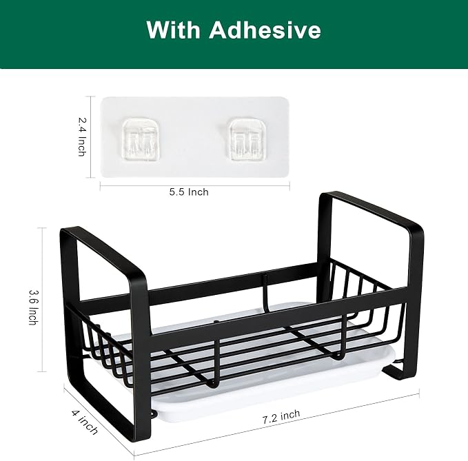 TEZZ Sponge Holder for Kitchen Sink- Stainless Steel Kitchen Sink Caddy for - Image 6