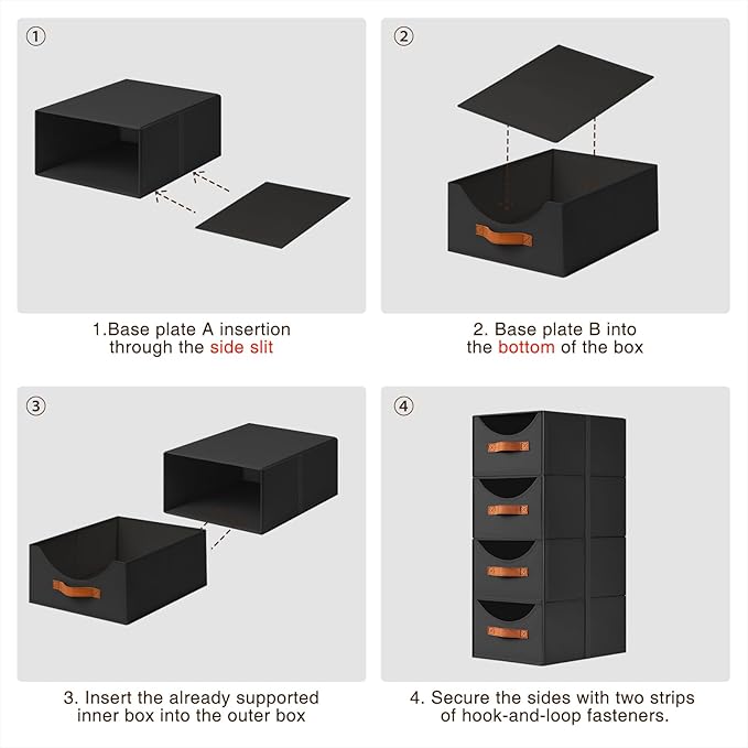 Homsorout Stackable Storage Drawers - Image 4