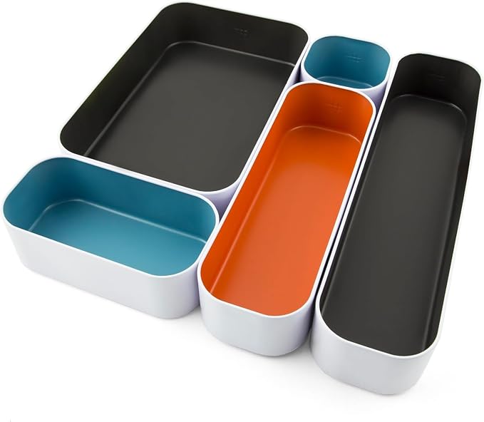 Three by Three Seattle 5 Piece Metal Organizer Tray Set by ThreebyThreeSeattle