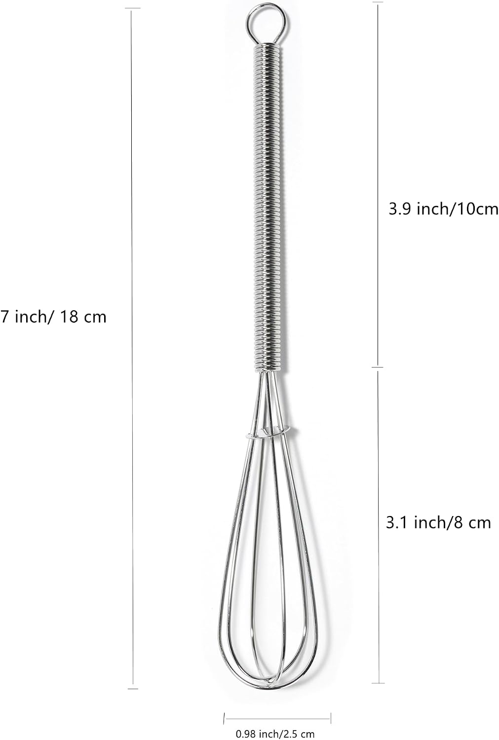 Mini Whisks 7 inch 8Pcs Stainless Whisk, Hand Egg Mixer for Flour Cake