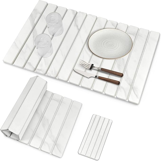 2 PCS Extra Large Stone Dish Drying Mats by Unknown
