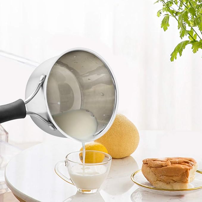 TeamFar Saucepan with Lid, 2 qt Sauce Cooking Pot Milk Pan Stainless Steel - Image 4