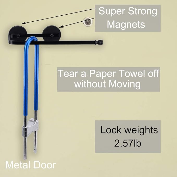 Magnetic Paper Towel Holder for Fridge, 12.3" Heavy Duty Magnet Rack, No Drill - Image 4