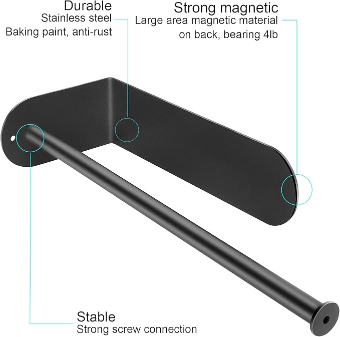 Kitchen Magnetic Stainless Steel Paper Towel Holder - Image 2