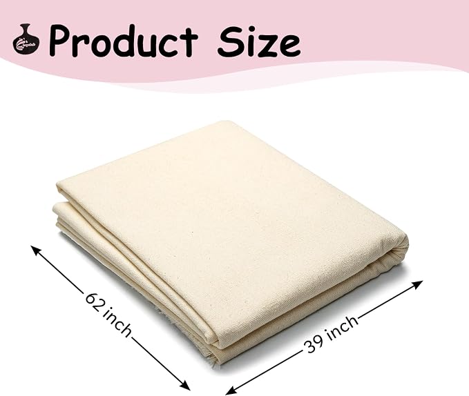Pottery Tablecloth-Heavy Duty Linen Cotton Blend, 62x39 Inches, High Absorbency - Image 4