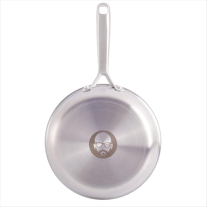 Babish 8 Inch Stainless Steel Triply Professional Grade Fry Pan - Image 5