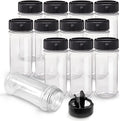 RoyalHouse 12 Pack 5.5 Oz Plastic Spice Jars by RoyalHouse