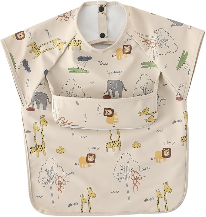 Waterproof Baby Bibs, Infant Toddler Extra Cover Feeding Bib by GZMM