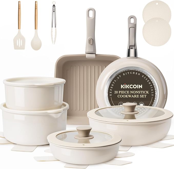 KIKCOIN Nonstick Pots and Pans Set by Kikcoin