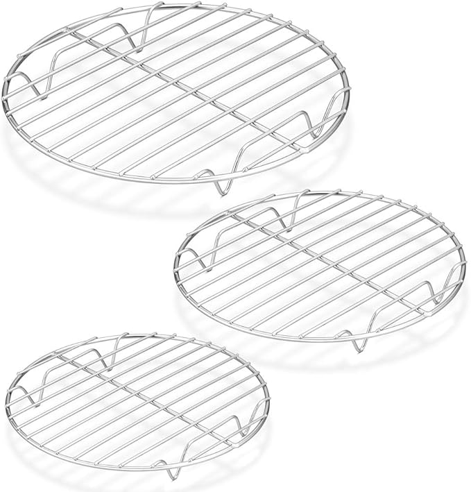 P&P CHEF Round Cooking Rack, Fits Air Fryer/Stockpot/Pressure Cooker/Round Cake by PPCHEF
