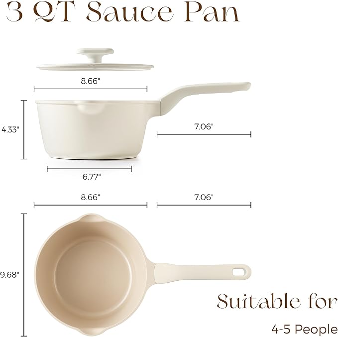 PRICUSIS Ceramic Nonstick Saucepan - Image 2