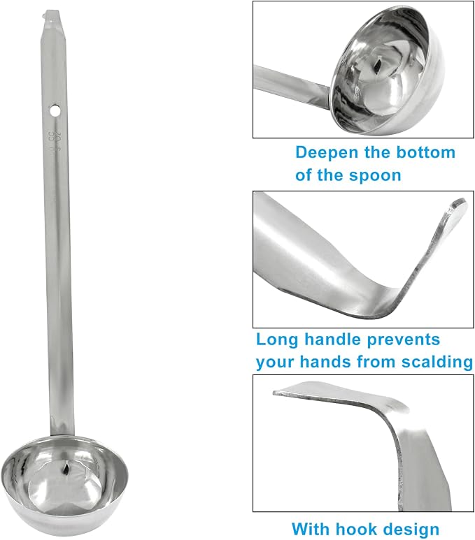 Piutouyar 3 Pcs 3 oz Soup Ladle Set, Stainless Steel Ladle - Image 5