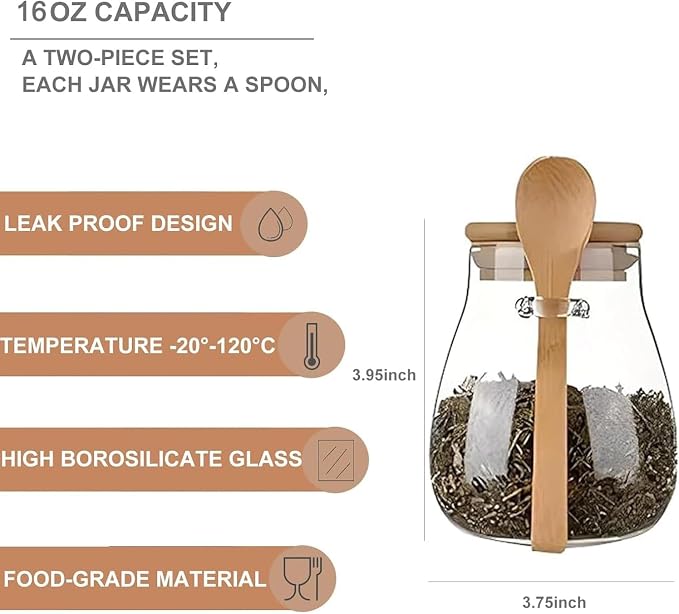 Airtight glass jar storage container - Image 2