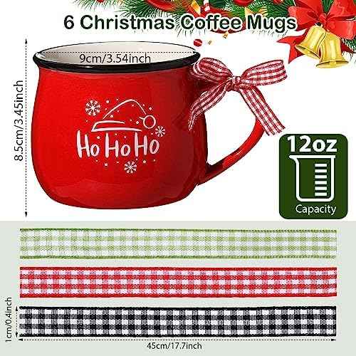 Sawysine 6 Set Christmas Coffee Mugs, Holiday Gift
