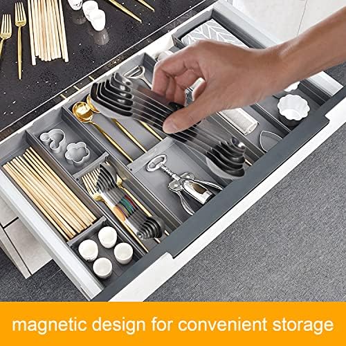Magnetic Measuring Spoons Set 8 Dual Sided Stainless Steel Measuring