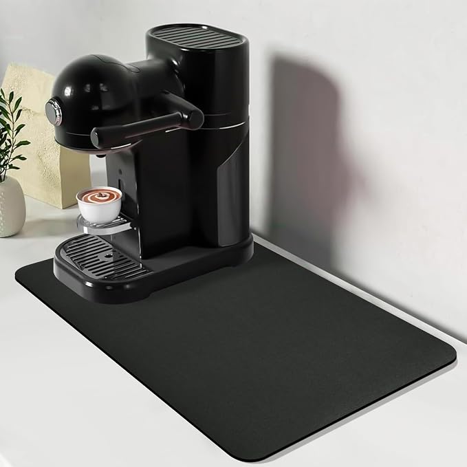 Bloss Coffee Mat, Dish Drying Mat, Coffee Bar/Maker Mat, Kitchen Counter Mat by Bloss