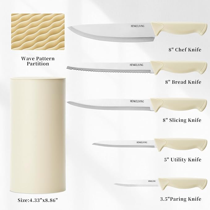 Knife Set, 6-Piece Kitchen Knife Set, German High Carbon Stainless Steel - Image 2